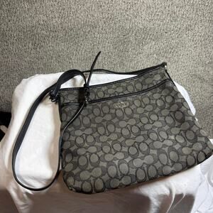 Coach black and grey crossbody